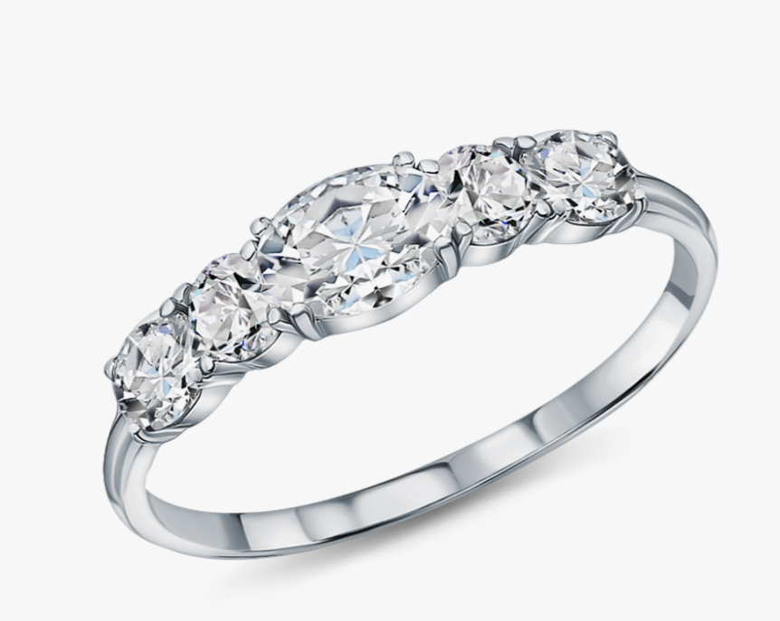Bague en argent avec zircon cubique couple