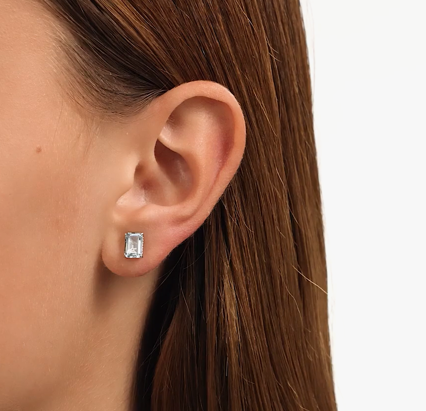 Boucles d'oreilles en argent de topazes naturelles — 3