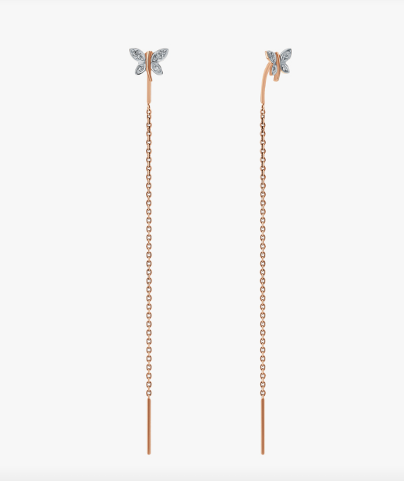 Boucles d'oreilles en or avec diamants naturels