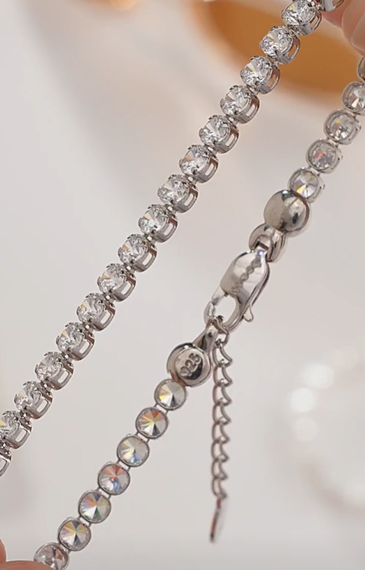 Bracelet en argent avec zircon cubique zir — 2