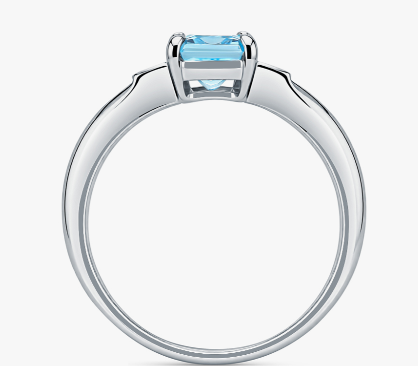 Bague en argent ornée de diamants naturels et de topazes — 2