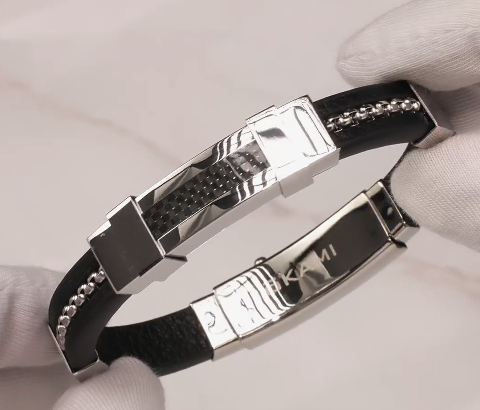 Bracelet en acier homme no — 3