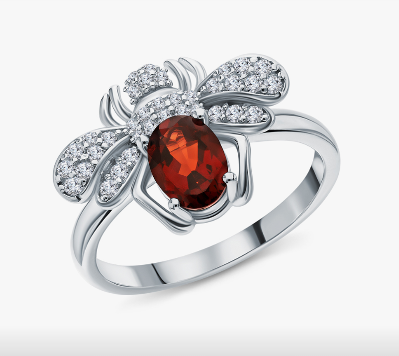 Bague grenat