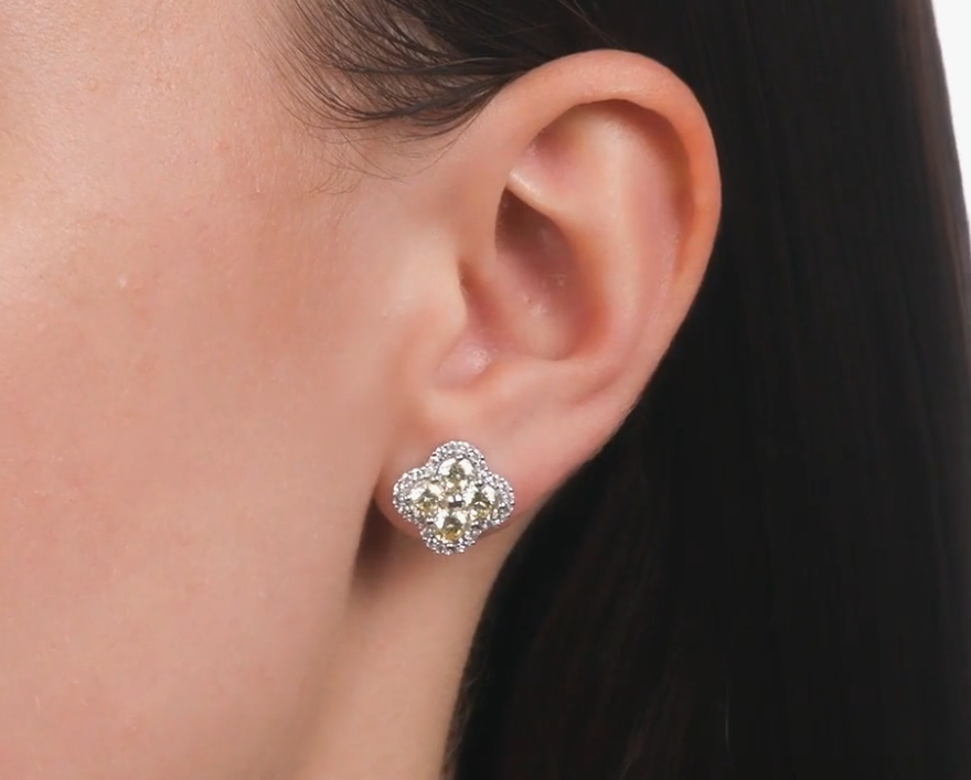 Boucles d'oreilles en argent avec zircon cubique — 5