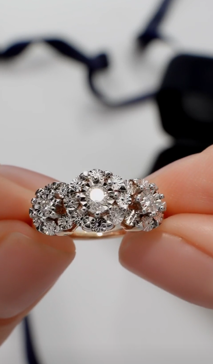 Bague or avec diamants naturels — 3