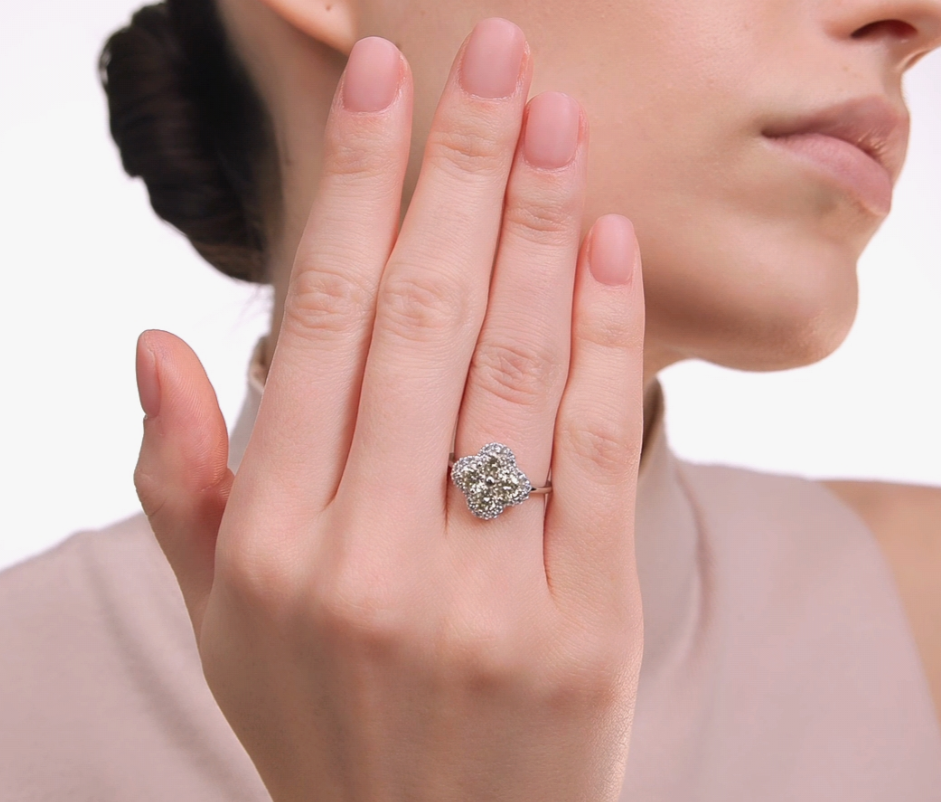 Bague en argent avec zircon cubique — 2