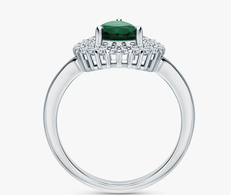Bague en argent ornée d'aplanîtes et de zirconiums cubiques — 2