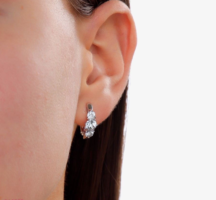 Boucles d'oreilles en argent ornées de topazes naturelles — 4
