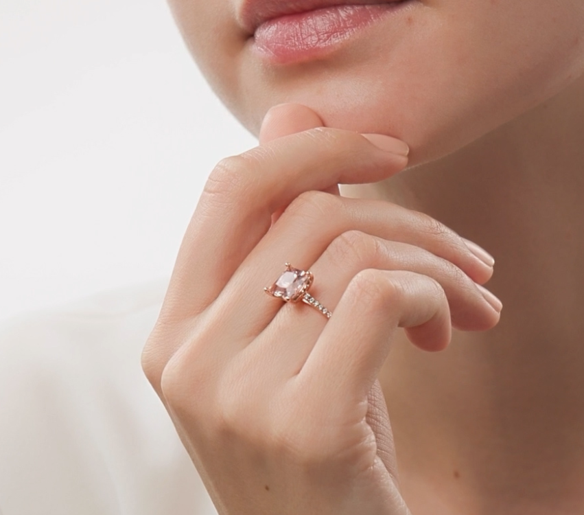 Bague en argent ornée d'alpanites et de zirconiums cubiques — 3