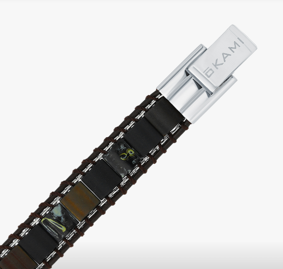 Bracelet en acier avec alpanites — 2