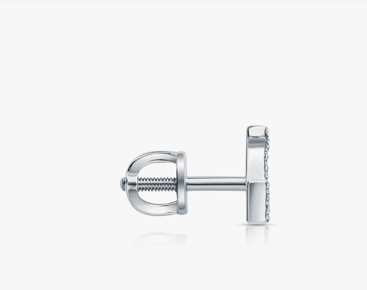 Boucles d'oreilles en argent avec diamants naturels — 2