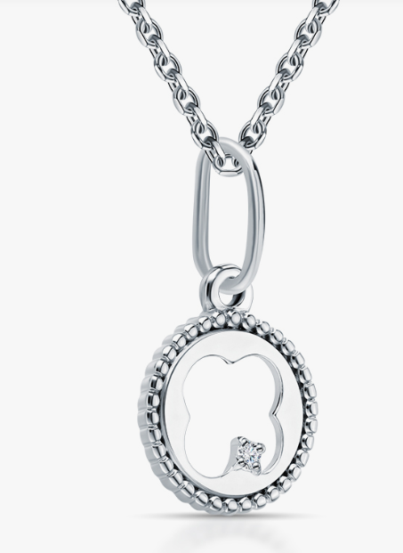 Pendentif en argent orné d'un diamant naturel — 2