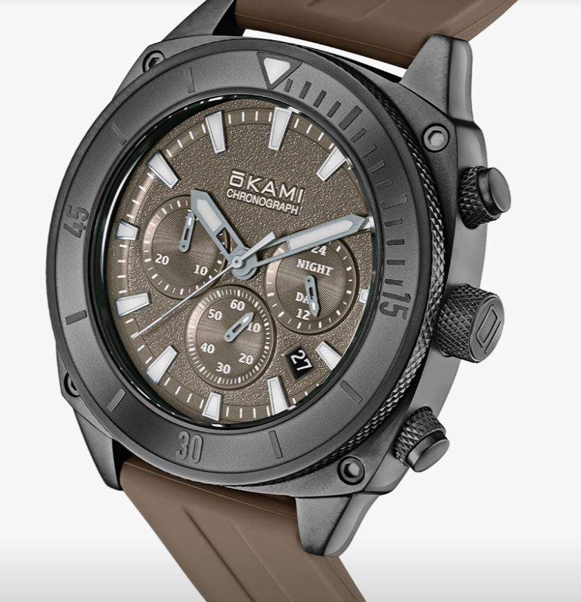 Montres pour hommes OKAMI maron — 2