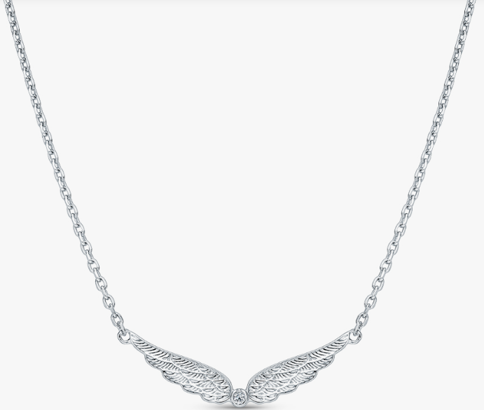 Collier Angel en argent orné d'un diamant naturel