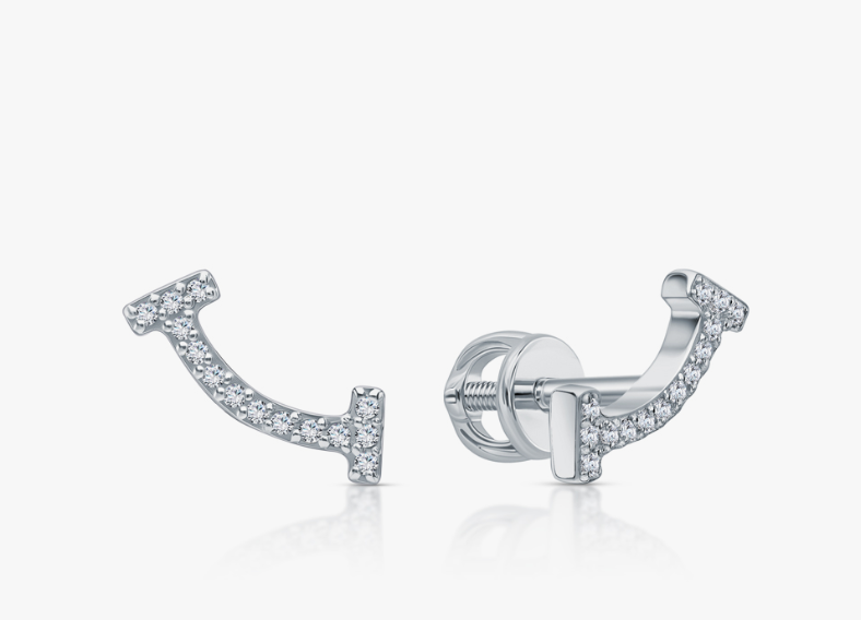 Boucles d'oreilles en argent avec diamants naturels