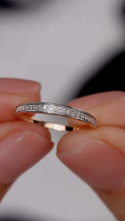 Bague en or avec diamants naturels — 2