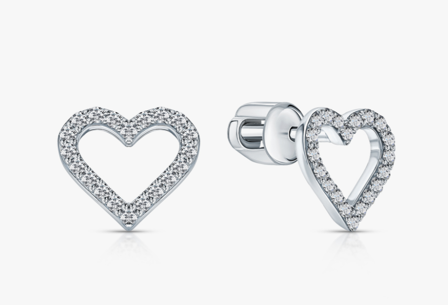 Boucles d'oreilles en argent avec zircon cubique ceaur
