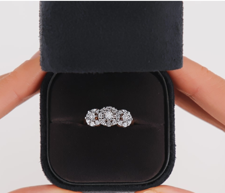 Bague or avec diamants naturels — 4