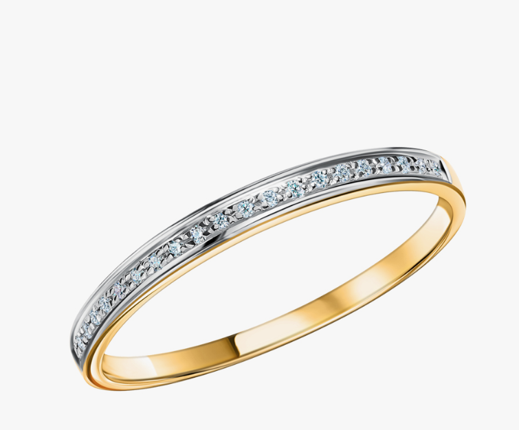 Bague en or avec diamants naturels